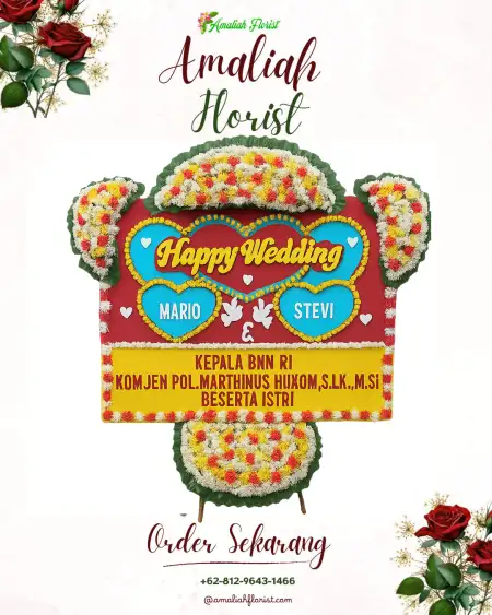 Papan Bunga Pernikahan Tlahab